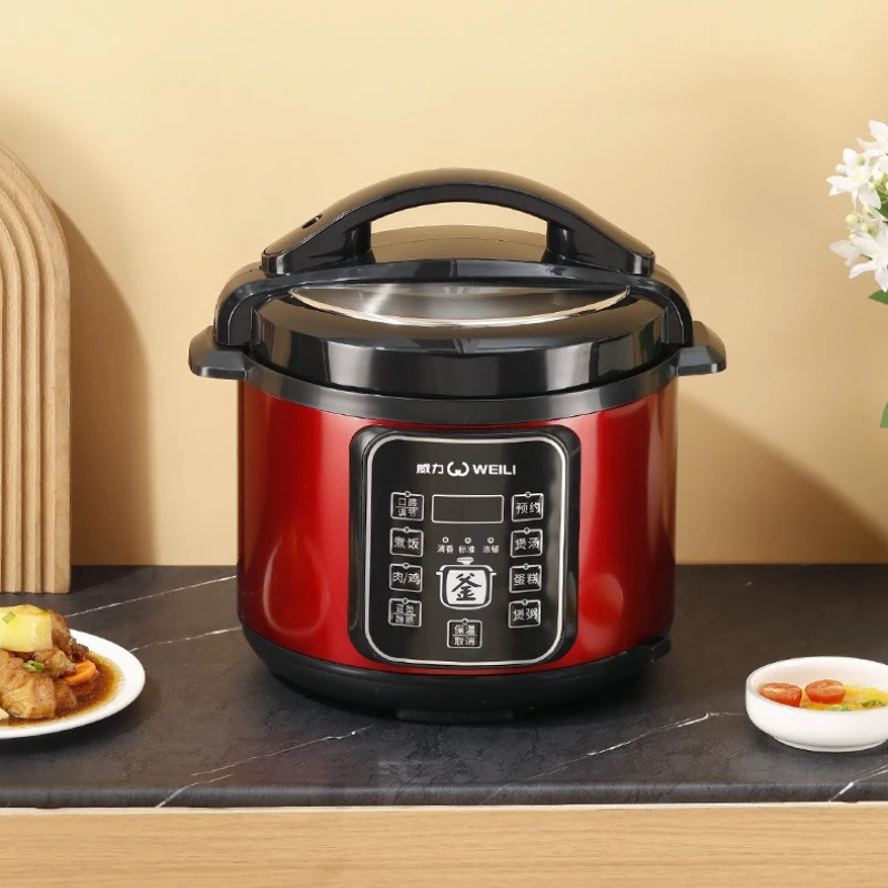 

Электрическая плита высокого давления, многофункциональная большая емкость, рисовый суп, тушеное мясо, антипригарная внутренняя кастрюля, программируемая, безопасная для быстрого приготовления