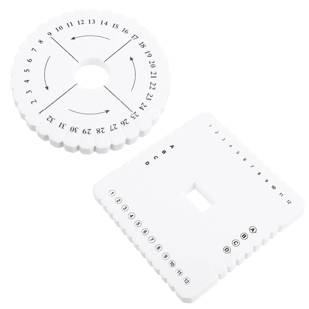 

2pcs Weaving Disk Braiding Board DIY Craft Tools Bracelet Making Kits White Student Jewelry Holder Handmade Weaving Kit Beading