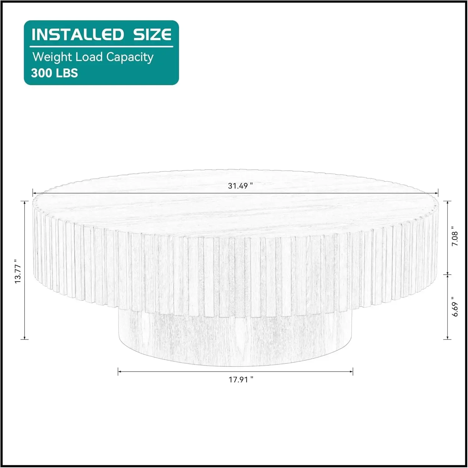 [وصول جديد، سعر مخفض! ] طاولة قهوة مستديرة من خشب البلوط مقاس 31.49 بوصة، طاولة قهوة خشبية حديثة لغرفة المعيشة، انفلونزا دائري معاصر