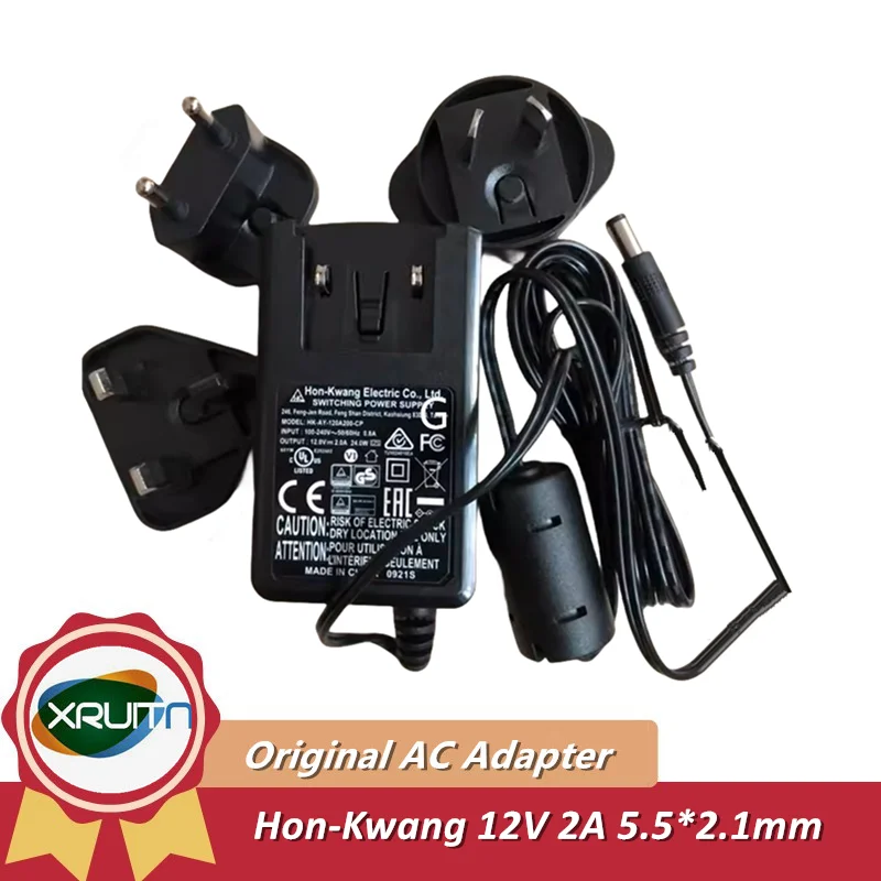 

Hon-Kwang Electronic. HK-AY-120A200-CP импульсный источник питания 12 В 2 а зарядное устройство для адаптера переменного тока 24 Вт подлинный