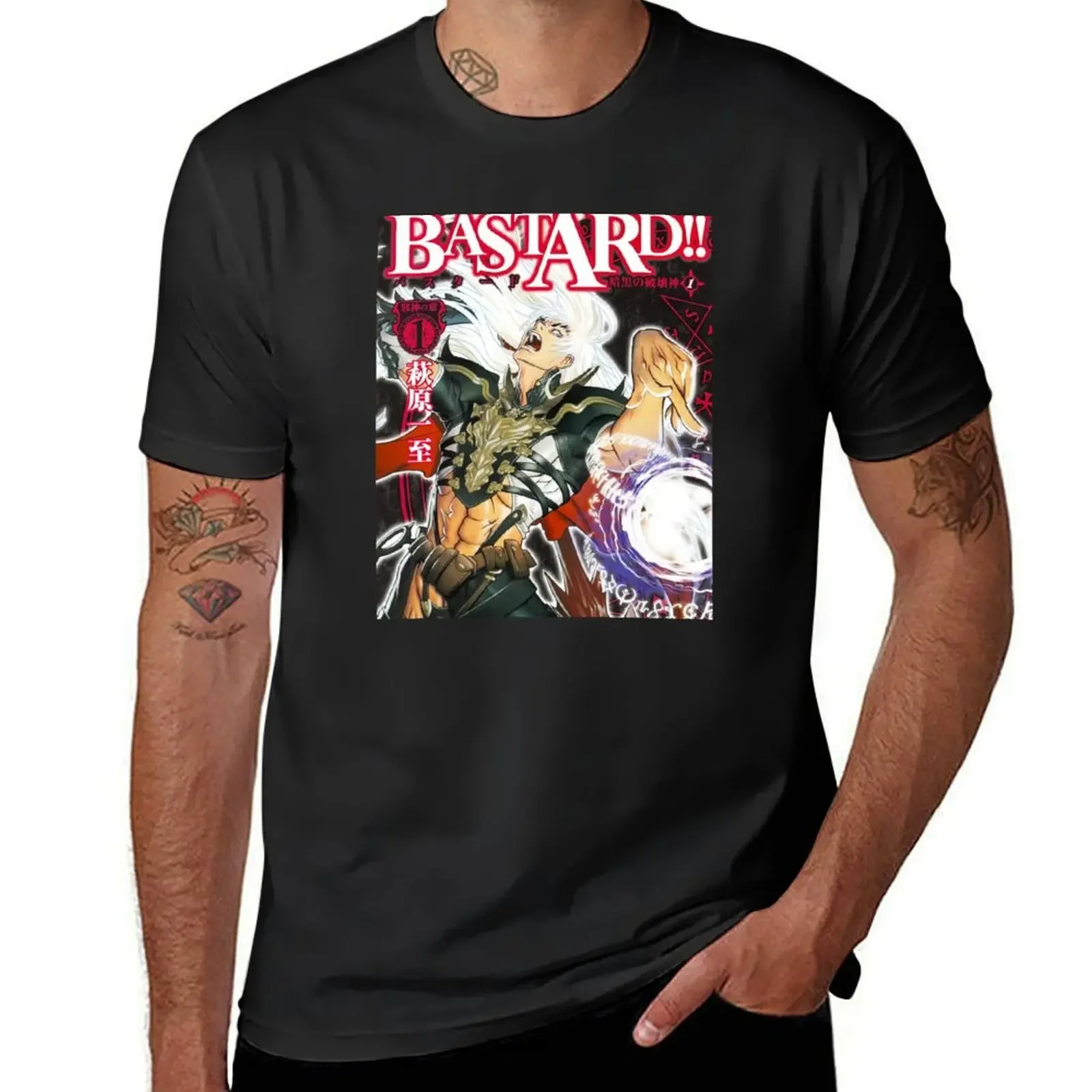 Bastard Dark Schneider T-Shirt sports fans summer clothes man t shirt anime stuff men workout shirt