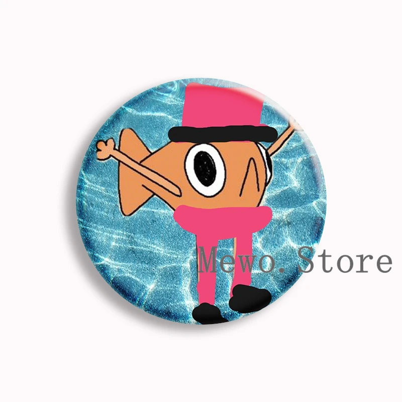 I Love Le Poisson Steve Viral Meme Soft Button Pin Cute Cartoon The French Fish Brooch Badge Bag Decor Jewelry Fans Gifts