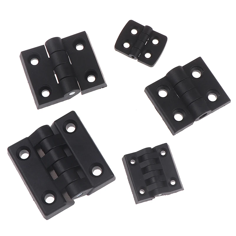 Bisagras pequeñas de plástico negro, rodamiento de puerta, bisagra ABS, 1 piezas