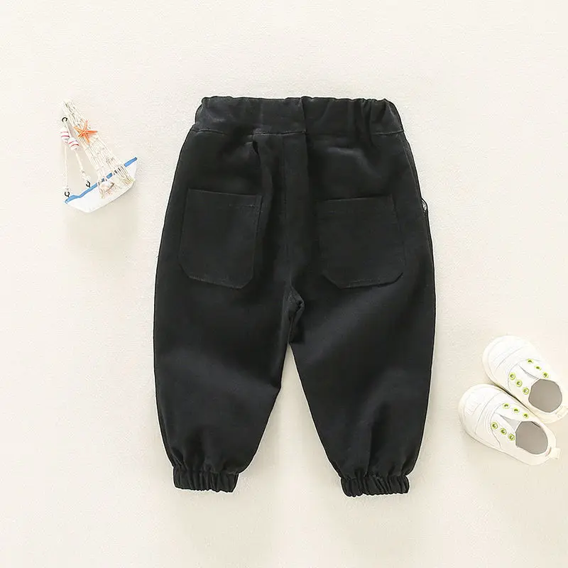 2026 Frühling Herbst Jungen Einfarbige Cargo-Hosen Koreanischer Stil Mode Vielseitige Lässige Lange Hosen Trendige Kinderkleidung – Detail 3