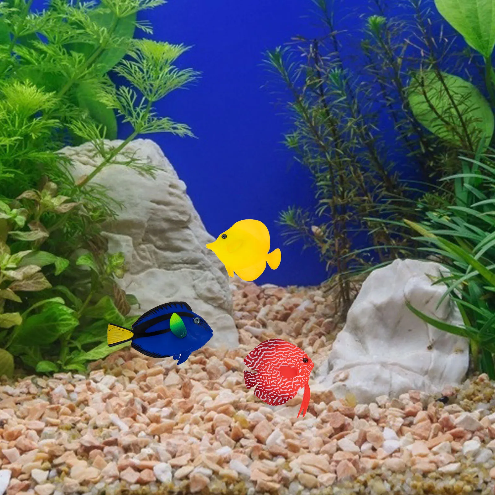 

3pcs Luminous Artificial Fish Silica Gel Simulation Night Glow Tank Bowl nament Aquarium Decorations Realistic Vivid Easy Care