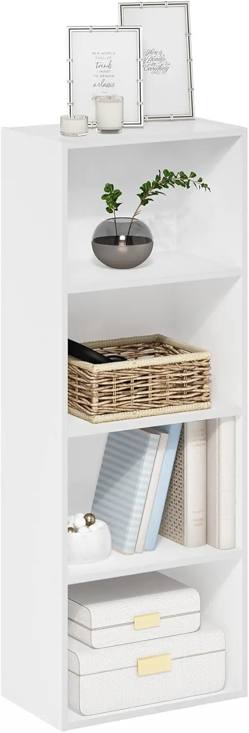 Libreria / libro / contenitore Luder, 4 livelli, bianco