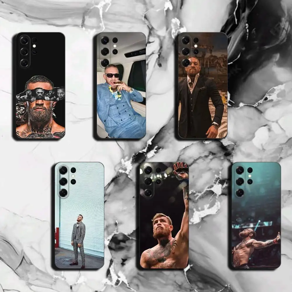 C-Conor M-McGregor for Samsung S26 25 24 23 22 21 Ultra Case Liquid Silicone Soft Shell Plus