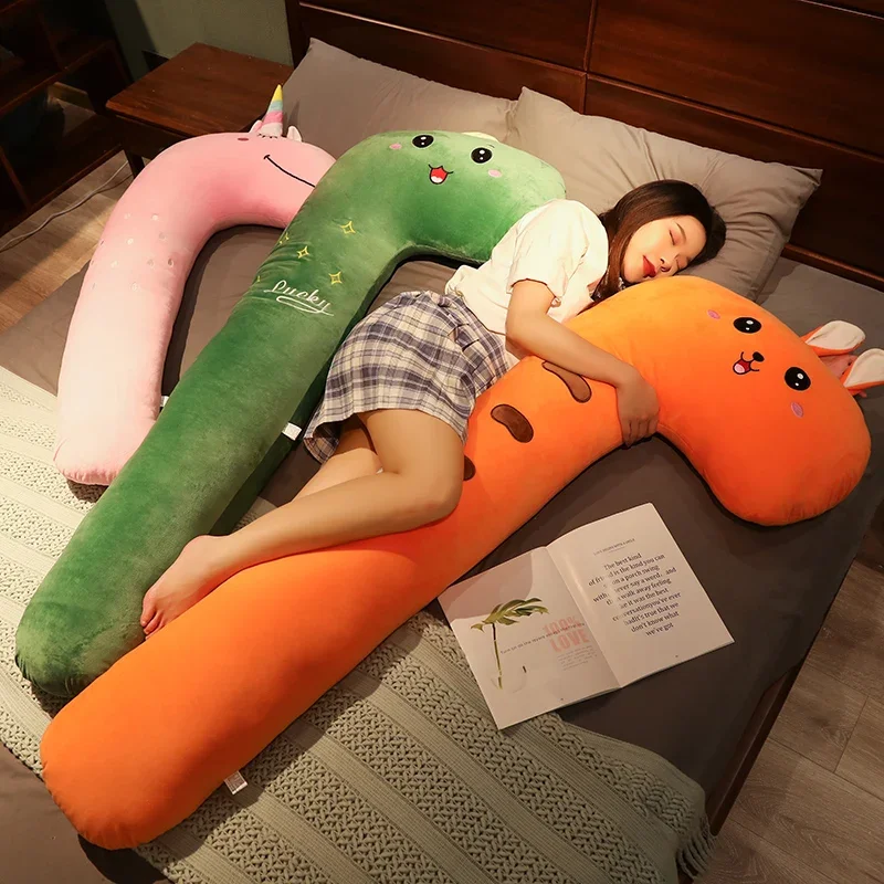 Cute Long Throw Pillow for Girls, Sleeping with Legs Clamping, Side Sleeping for Boys, Bedroom, Bed for Pregnant Women