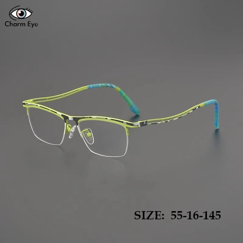 

Ultra Light Glasses Square Large Face High Aesthetic Men Women Myopia Anti Blue Light Pure Titanium Multi-color Eyeglass Frame