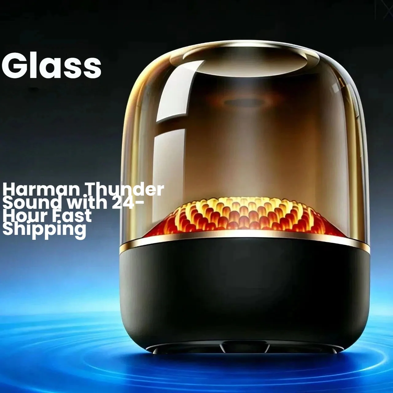 Harman Glass sans fil Bluetooth Audio carte domestique bureau RGB caisson de basses haut-parleur d'ambiance multifonctionnel.