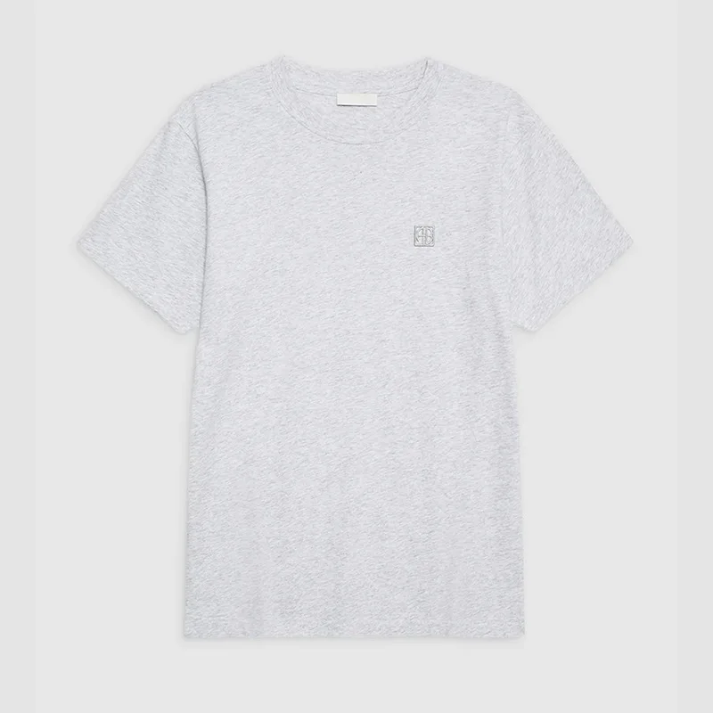 

Summer 2025 Women's Classic Logo Short-Sleeved T-shirt Left Chest Small Frame Embroidery Trendy Casual Top for Ladies