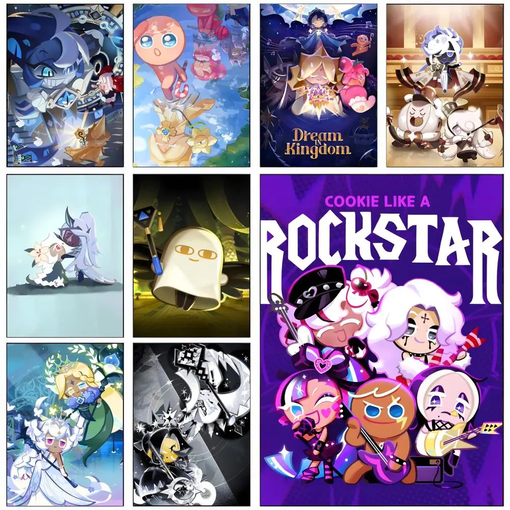 Game C-Cookie R-Run K-Kingdom Poster Self-adhesive Art Waterproof Paper Sticker Coffee House Wall Decor