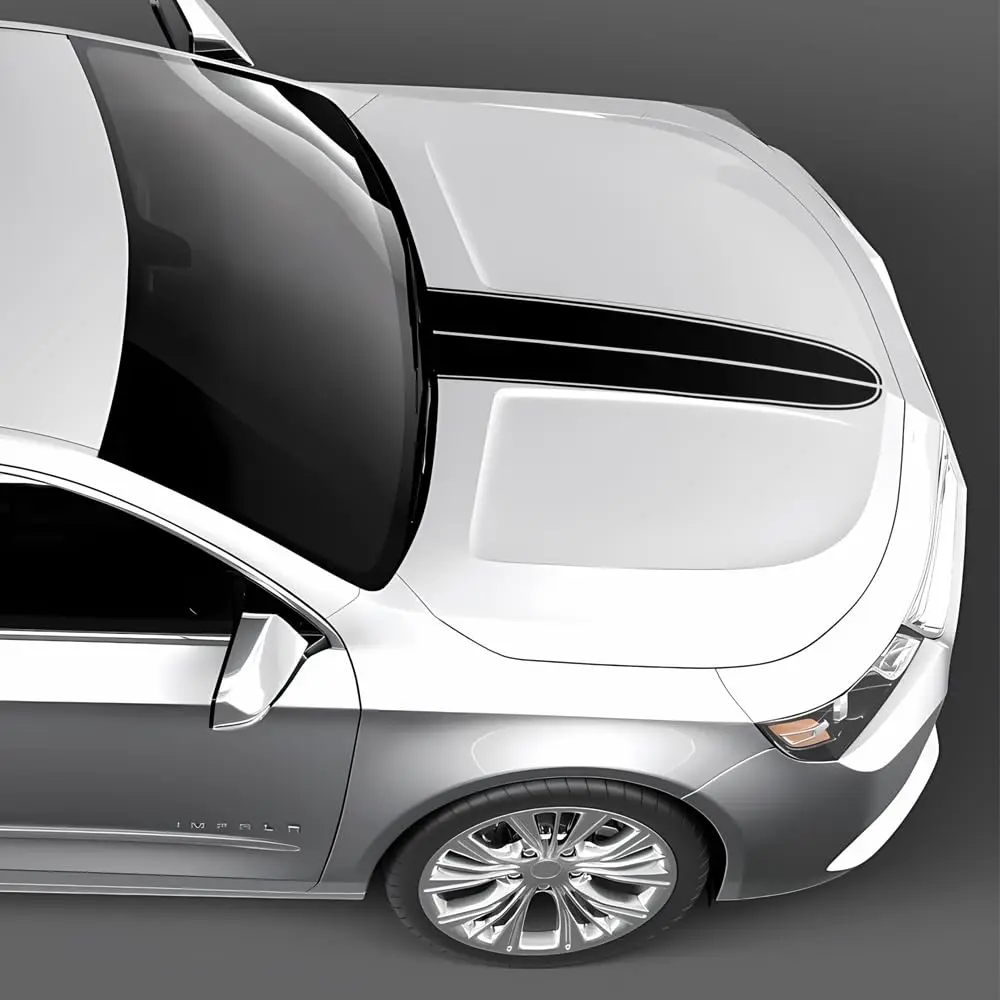 

Автомобильный капот, гоночный комплект в полоску, наклейка, виниловый графический дизайн, совместимый с Chevrolet Impala 2014-2020