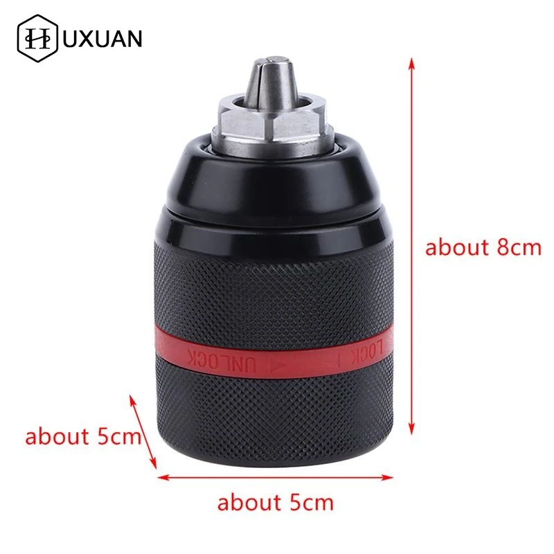 【W】Keyless Metal Drill Chuck,With Lock 13mm Ratchet Self-locking Chuck 1/2-20UNF Thread For Drill Bit Screwdiver&Sockets