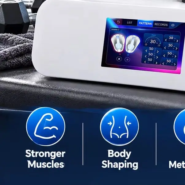 MYOslim EMS Macchina per Modellare il Corpo, Stimolare i Muscoli e Rimuovere il Grasso 7500W Hi-emt RF Perdita di Peso Portatile Elettromagnetica 7