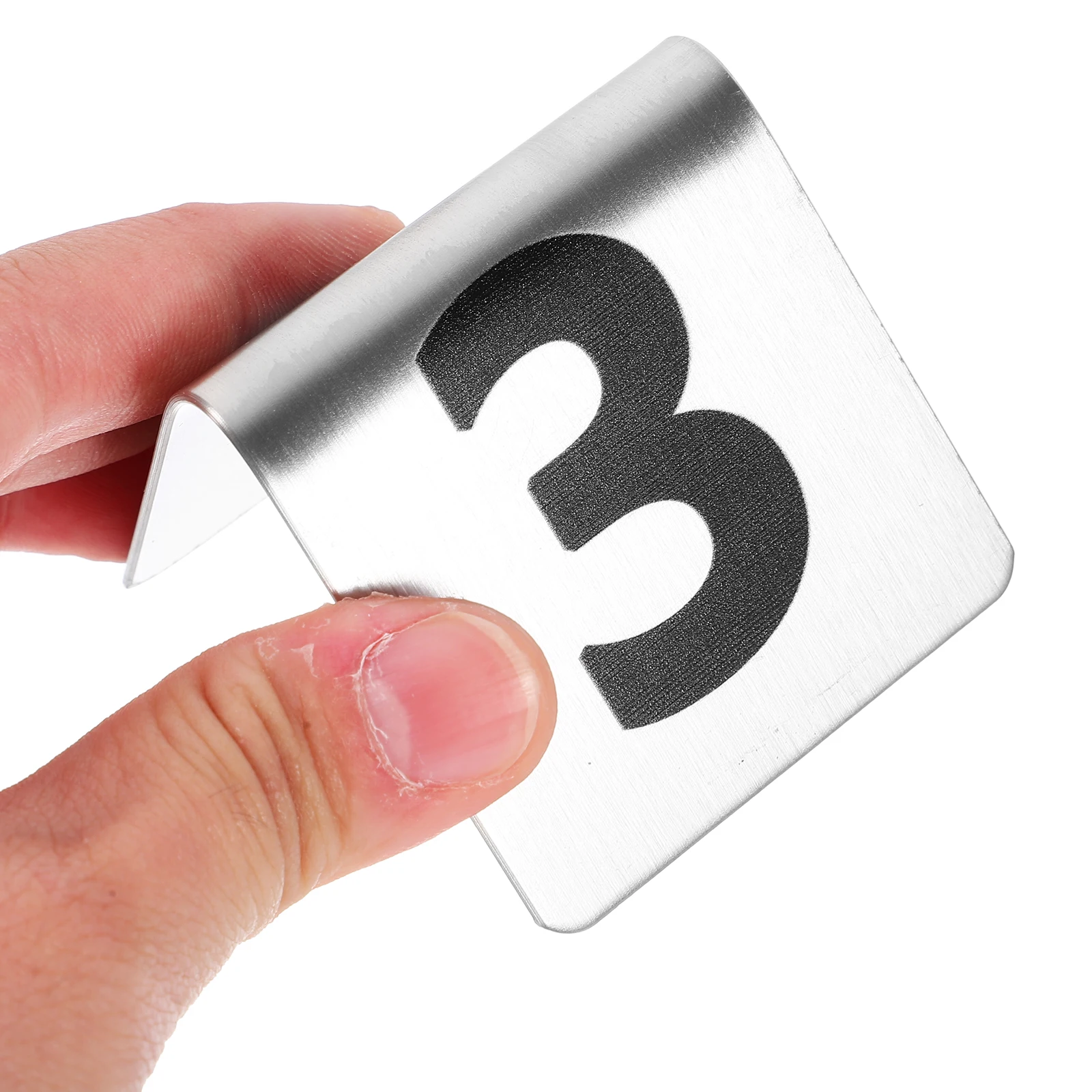 6pcs Stainless Table Wedding Signs For Reception Numbers Double Sided Tent Signs Wedding Banquet Party Number Plates Display