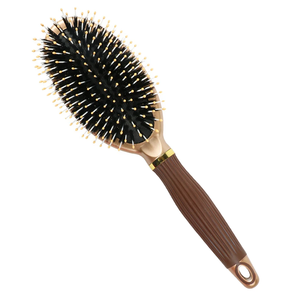 

1pc Massage Comb Anti Static Hair Brush For Men Detangling Comb With Plastic Handle Scalp Stimulating Boar Bristle Nylon Needle