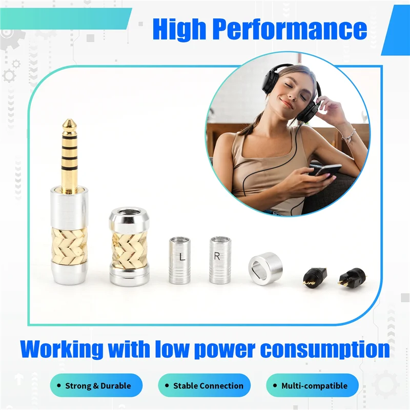 Hifi-hoofdtelefoonkabel 4.4 gebalanceerde stekker 3,5-stekker 2,5 gebalanceerde stekker Middenklasse schuifregelaar 0,78-pins