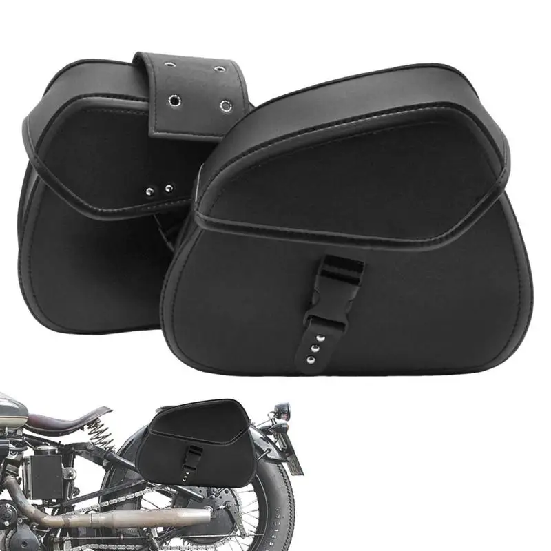 Motorcycle Vintage Waterproof Triangle Bag Kit Saddlebag Side Luggage Saddle Bag Storage Tool Bag Motorcycle Side Tools Pouch