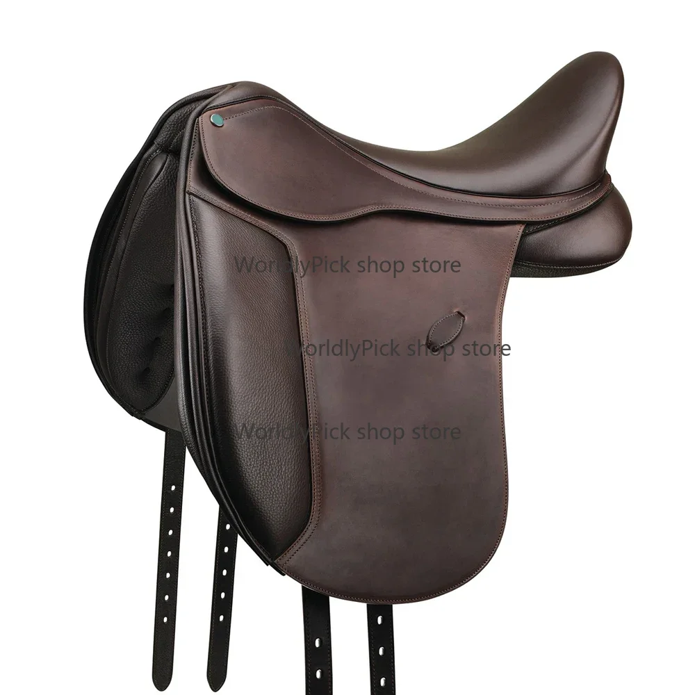 Top Trending Customized Treeless Jumping Horse Saddles with 100% Leather, Horse Riding Dressage Saddle High Quality of Leather