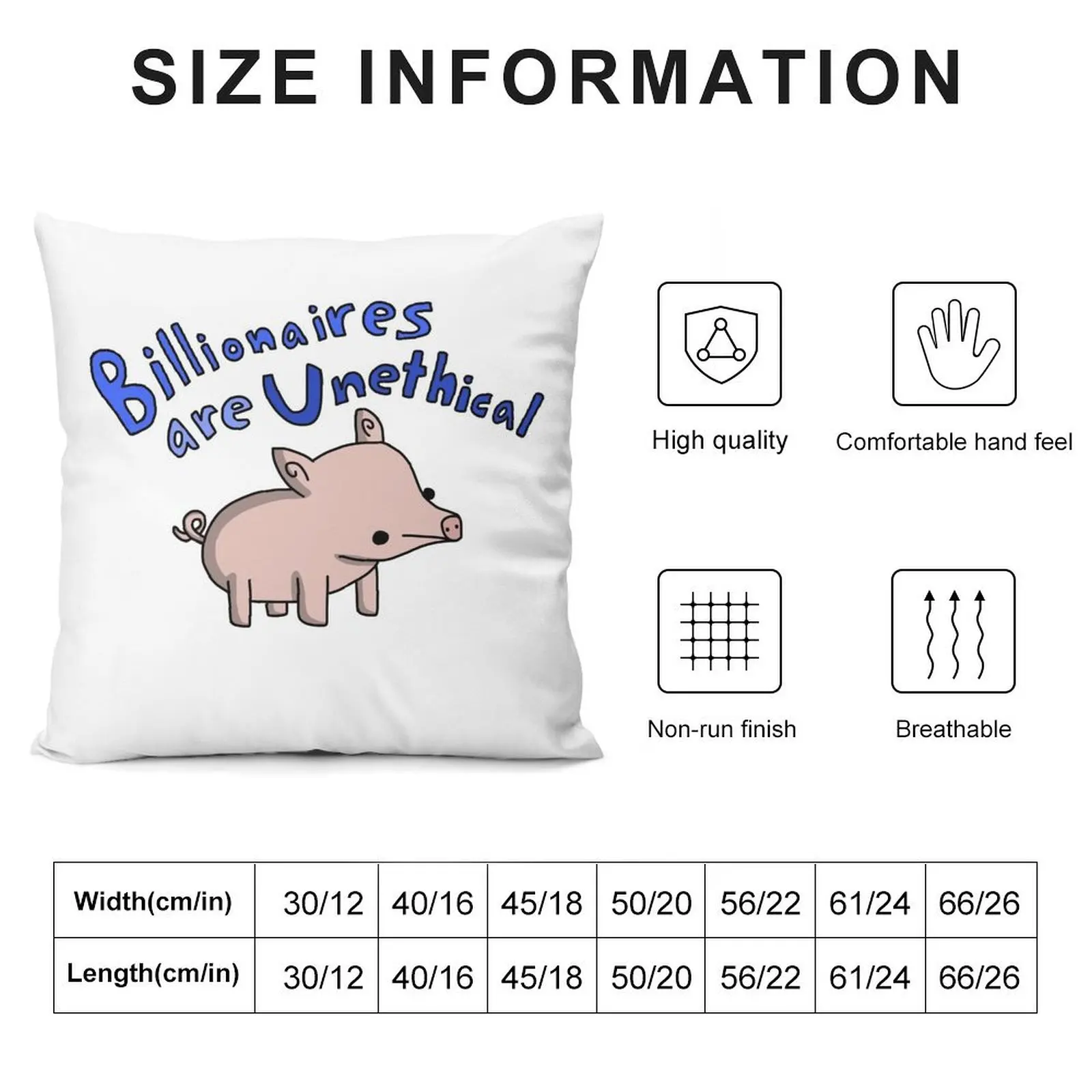 Anti-Billionaire Pig - Tiny Snek Comics Throw Pillow Christmas Pillowcase Christmas Pillows Cushion Cover Luxury New year pillow