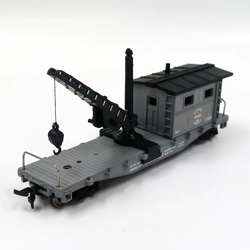 Ho Scale Plastic 1/87 HF 40-Foot Caboose Crane Transport Car Crane 98300 Train Model Sand Table Static Display Adult Collection
