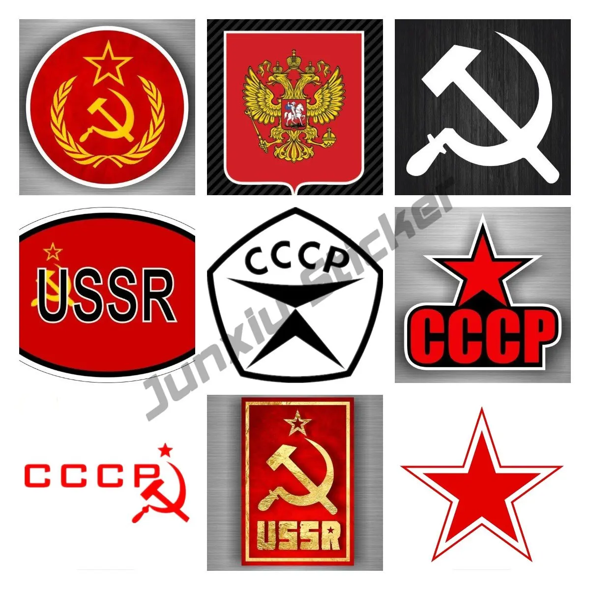 

CCCP Sickle Hammer Star Ussr In Russian Auto Decor Communism Socialism Proletariat Soviet Stalin USSR Vinyl Decal Car Body