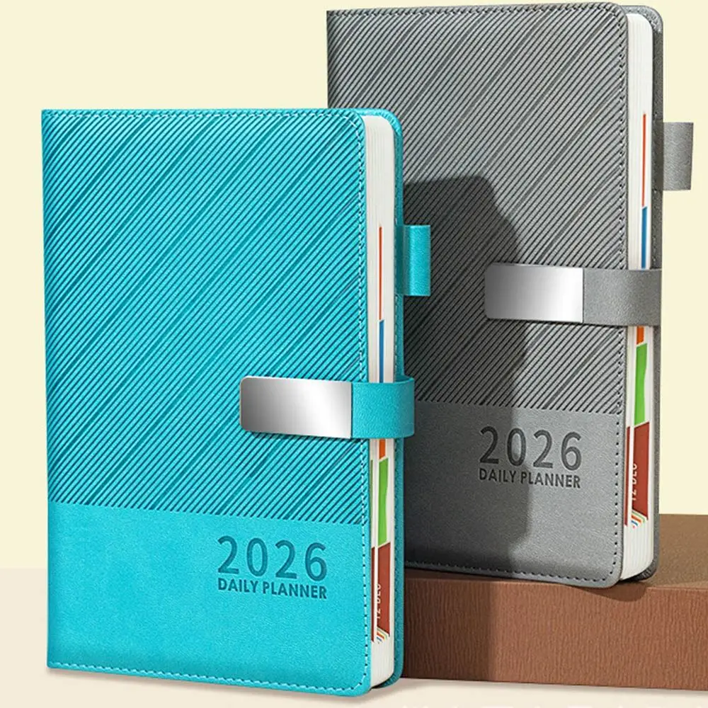 إدارة الوقت 2026 جدول مخطط المفكرة 365 يومًا مقاومة للاهتراء A5 الإنجليزية دفتر الخطة اليومية كفاءة قائمة المهام
