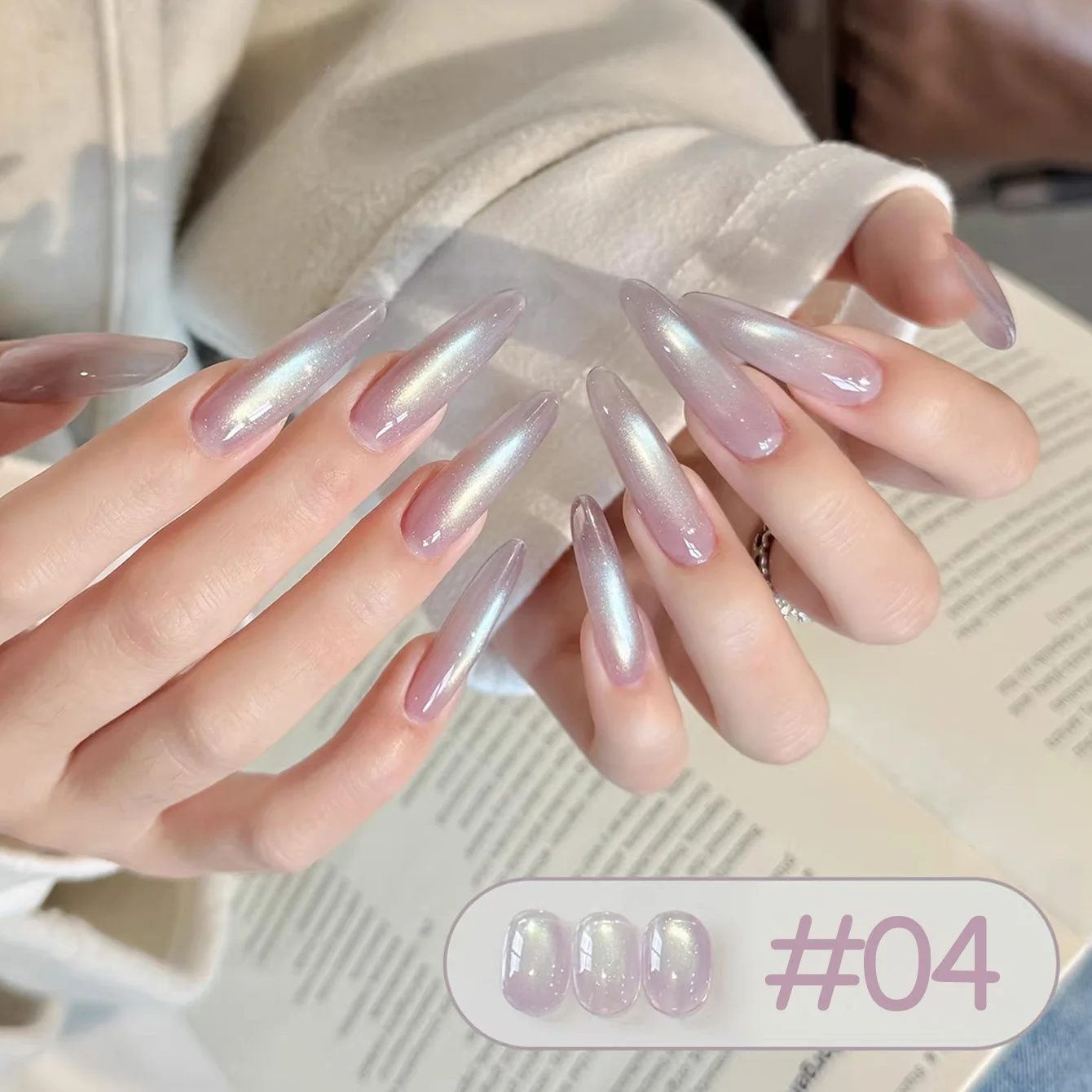 WS 2026 New Water Light Cat Magnetic Gel Nail Polish Nude Milk White Jelly Color Semi Permanent Soak Off UV LED Gel Varnish DIY view 6