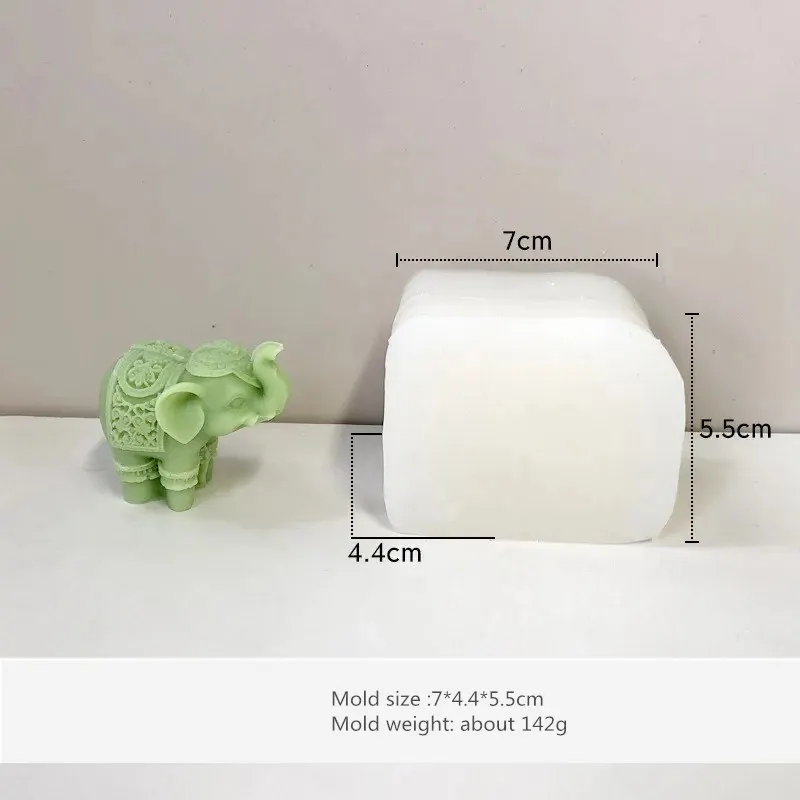 DIY Homemade Animal Scented Candle Ornament INS Elephant Diffuser Scented Stone Candle Silicone Mold