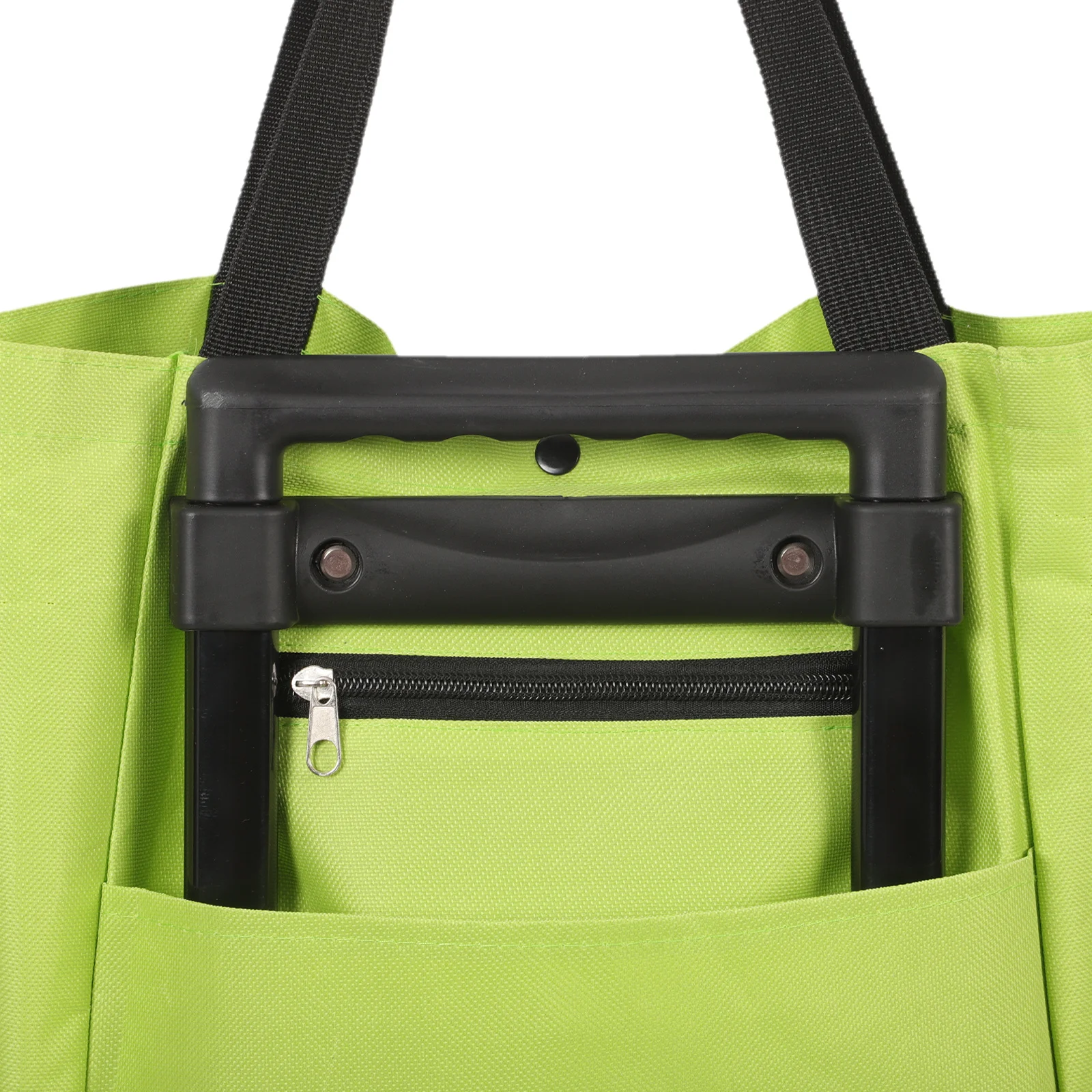 

Folding Shopping Cart 1 Portable Grocery Bag Large Capacity Trolley Bag Smooth Rolling Wheels Shopping Storage Tote