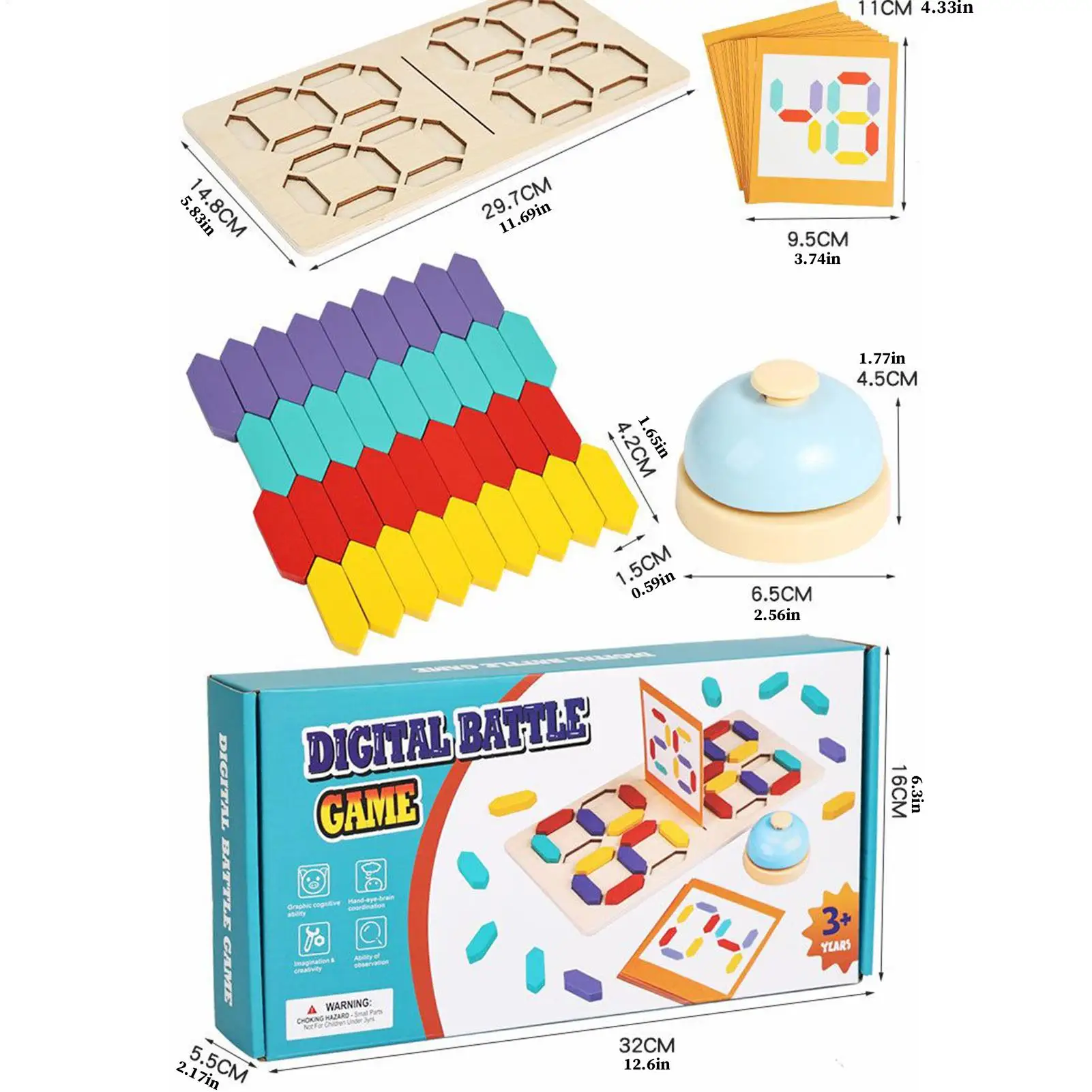 ألغاز الأرقام، لعبة مطابقة كتلة التحدي، ألغاز خشبية لمكتب الفصول الدراسية، أدوات تخزين نشاط رياض الأطفال