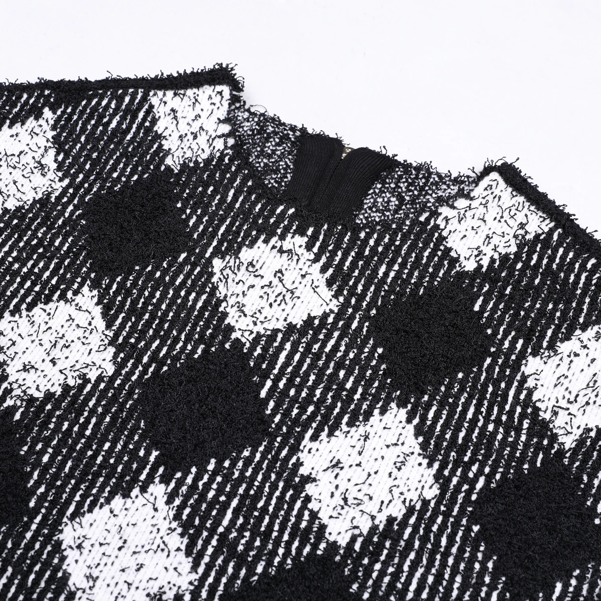 Spring And Autumn New Fashionable Temperament Commuter Woolen Heavy Industry Knitted Mingyuan Women's Bag Hip Short Dress