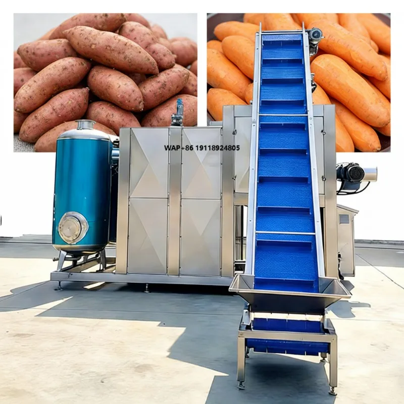 Long Kun Machinery  Sweet Potato Steam Peeling Machine  Reduces the Need for Manual Labor  Sweet Potato Peeling Equipment