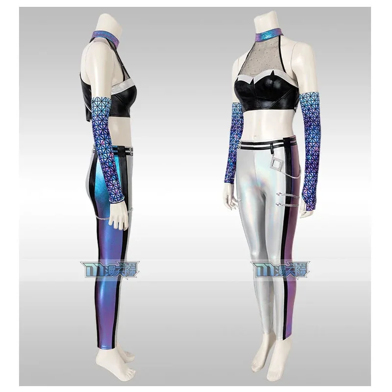 KDA Kaisa 코스프레 의상 게임 K/DA All Out 복장 Void의 딸 롤 플레잉 가발 신발 여성용 할로윈 파티