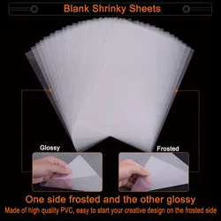 10/20/50-Piece a 4 heat-shrinkable plastic sheet DIY material for personalized creative crafts, key chains, earrings，Hair access