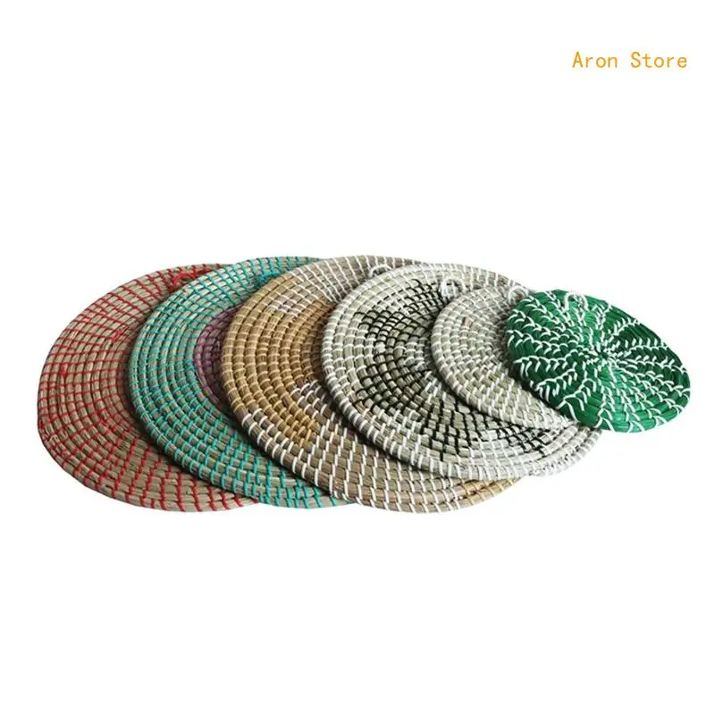 

Seagrass Wall Basket Boho Handwoven Round Hanging Plate Tray Decor Present H3CF