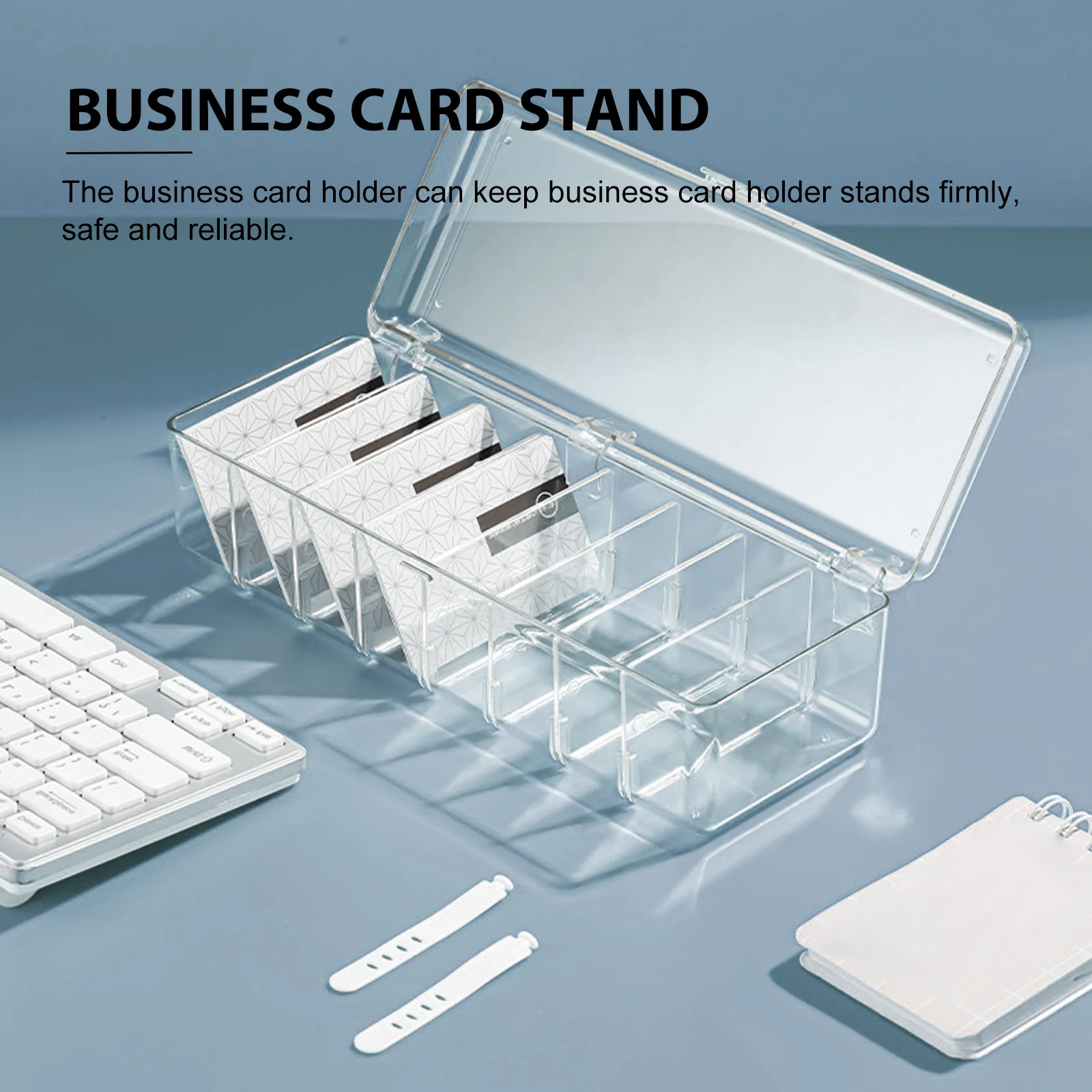 Card Storage Box Piles Game Flash Cards Holder Business Display Base Plastic Holders Electronic Product Travel