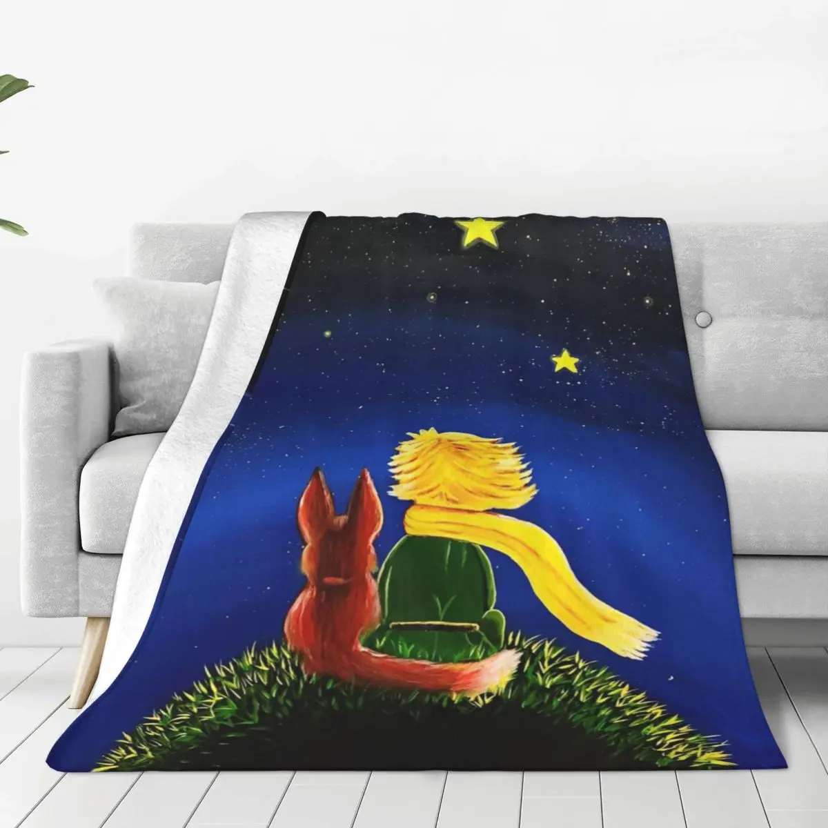 

The Little Prince And Fox Blankets Super Soft Fleece Healing Gifts Throw Blankets Quilt