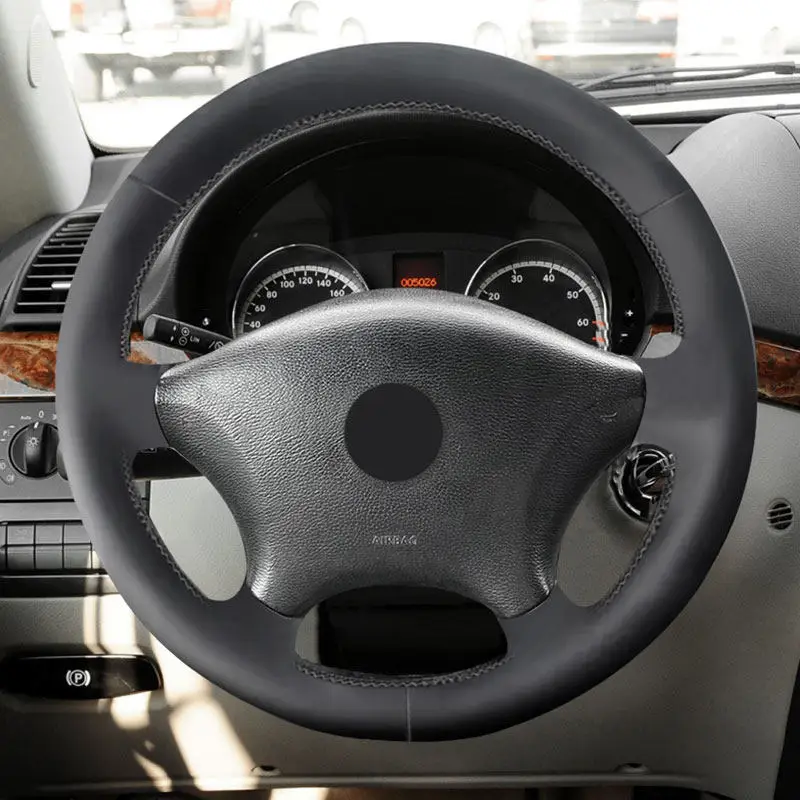 Soft Microfiber Leather Steering Wheel Cover For Mercedes Benz Vito 2010-2015 Viano W639 2006-2011 Car Steering Wheel Cover Trim