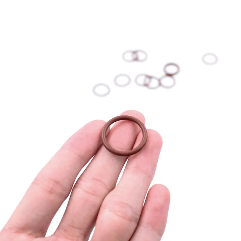 10PCS/Lot Fluorine Rubber Brown FKM CS1/1.5/1.9/2mm OD8-90mm O Ring Gasket Oil Resistant Waterproof