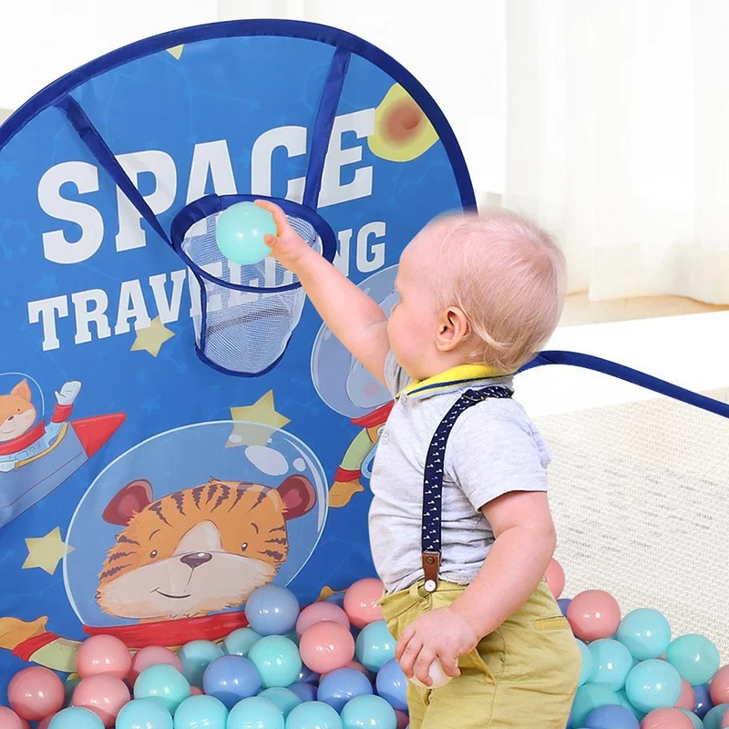 Pozo de bolas para niños de 1,2 M con cesta, juguetes para niños, parque infantil de piscina de bolas de océano para interiores, tienda para niños pequeños, parque infantil bonito para gatear para bebés