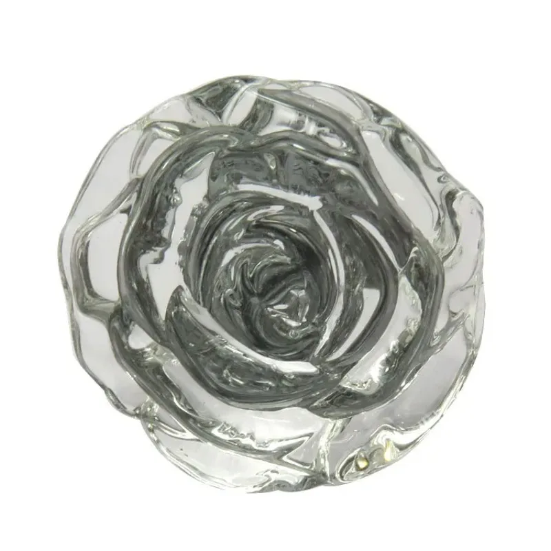 5pcs Rose Diamond Acrylic Crystal Cabinet Knobs - Drawer Pull Handles for Cupboard, Door, Home Furniture