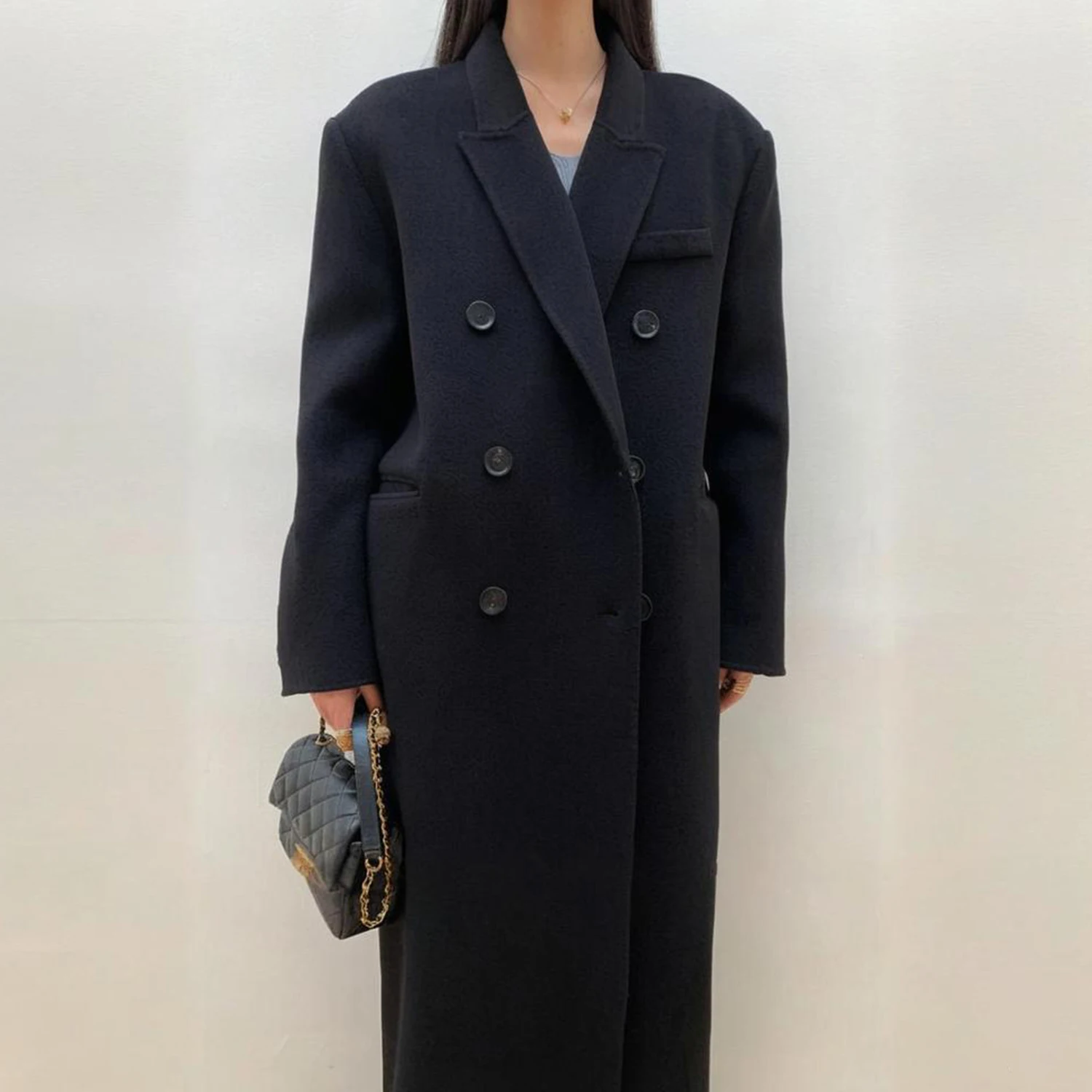 Allingentle Women's Suit Long Blazer Luxury Woolen Women Long  Jacket for Daily Cocktail Party Outfits Customize