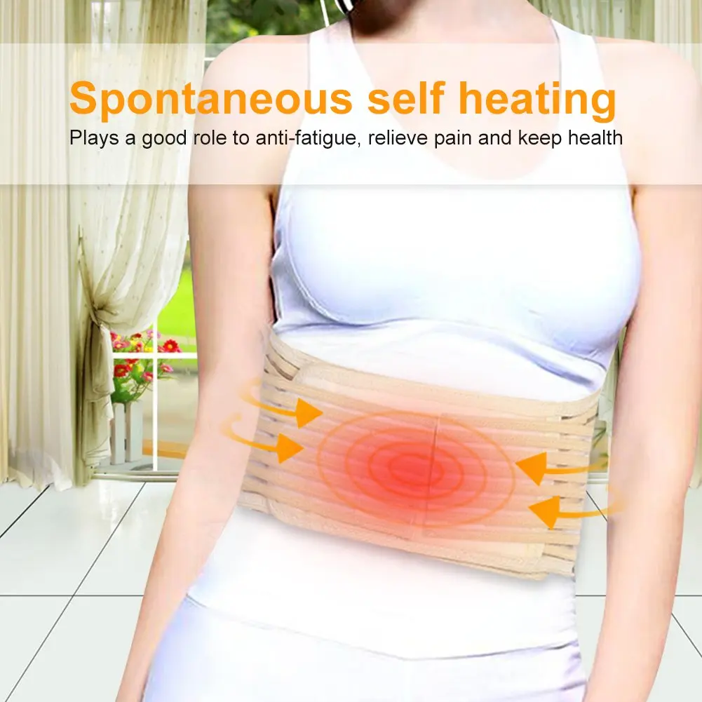 1Pcs Self-Heating Lumbar Back Support Belt, Anti Fatigue Spine Injury Prevention Back Waist Brace Belt Band Support Protector