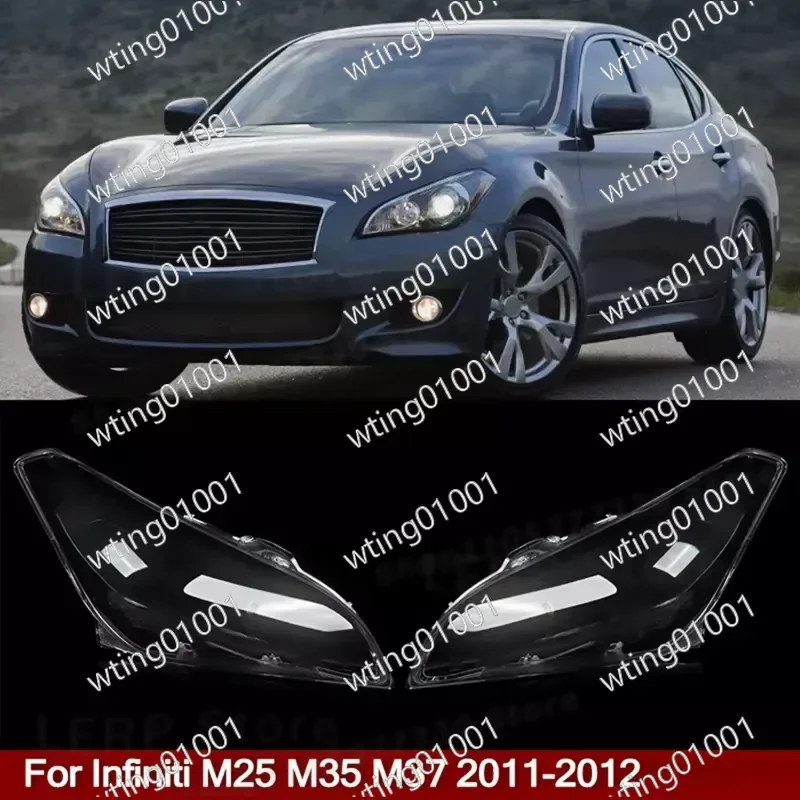 for X-T Clear Headlight Lens Cover Shell Replacement for Infiniti M25 M35 M37 M56 2011-2013 Transparent Lamp Housing