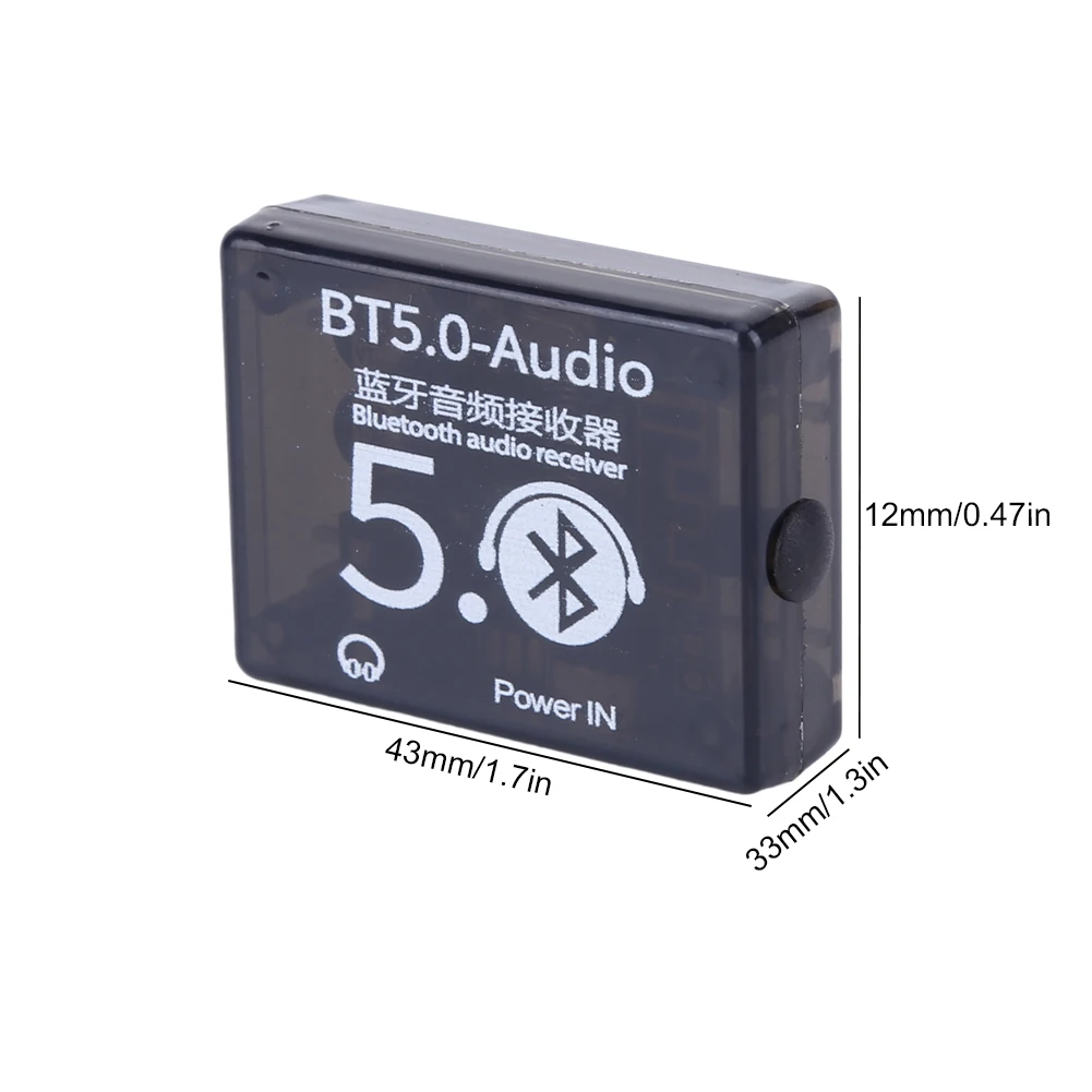 BT Audio Receiver Board with Housing Bluetooth-Compatible5.0 Wireless Stereo Music Module MP3 Decoding Player Board