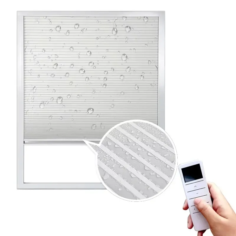 for ZSHINE Electric Cordless Honeycomb Cellular Shades Remote Control Roof Skylight Blinds Full Blackout Fabric Window2026