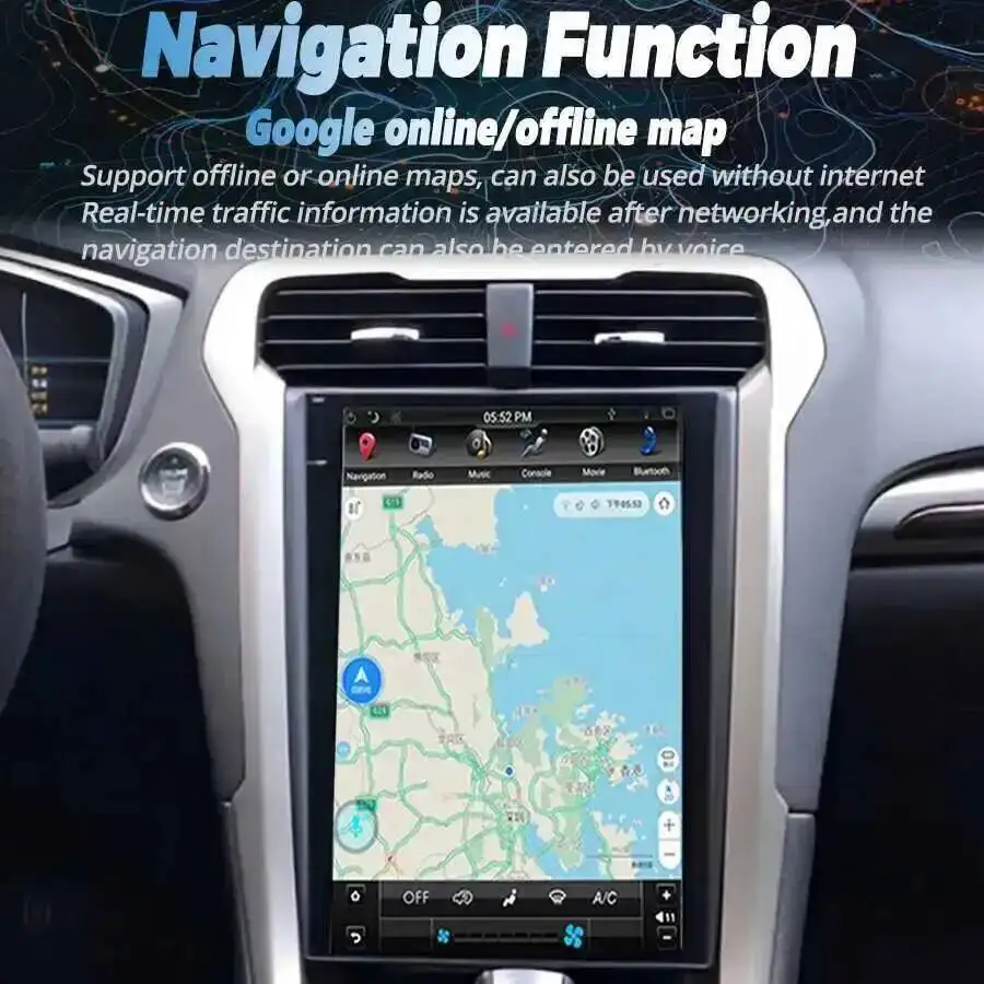 Car Radio For Ford Mondeo MK5 2012-2015 GPS Navigation 12.1