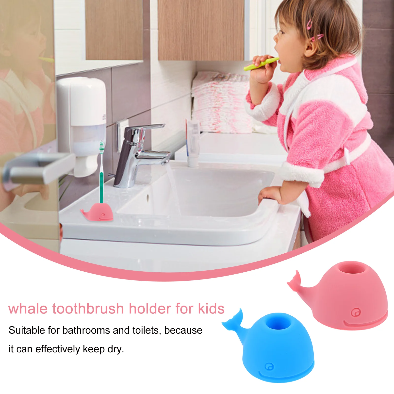 2 Pcs Toothbrushes Electric Whale Holder Toddler Shark Cute Baby Silica Gel Cup